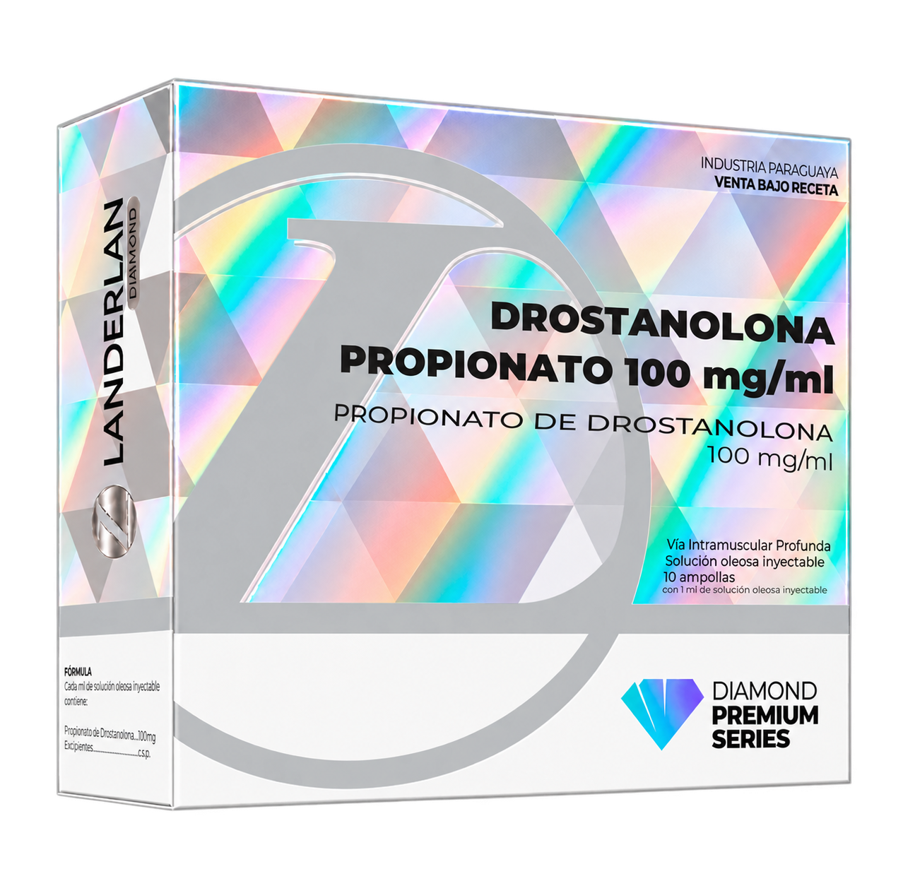 Caixa da Drostanolona Propionato Landerlan Diamond